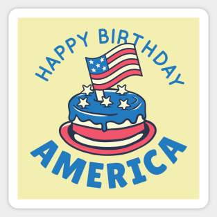 4th July | Happy Birthday America Sticker